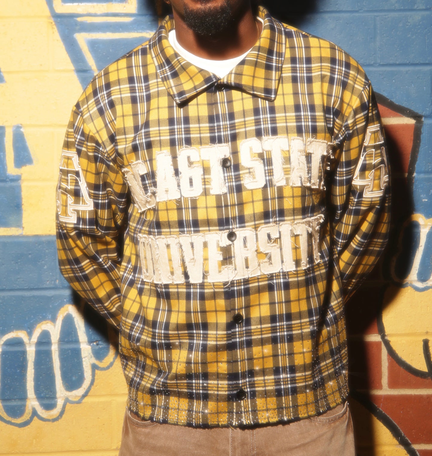 Ayantee Rhinestone Flannel by Luke **PICK UP ON CAMPUS ONLY**