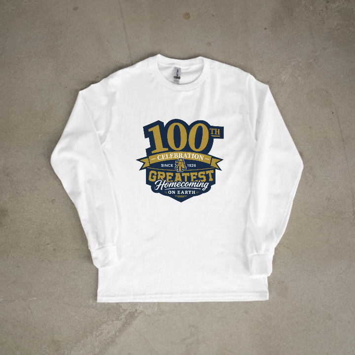 Official 100th Celebration Logo Long Sleeve T-Shirt