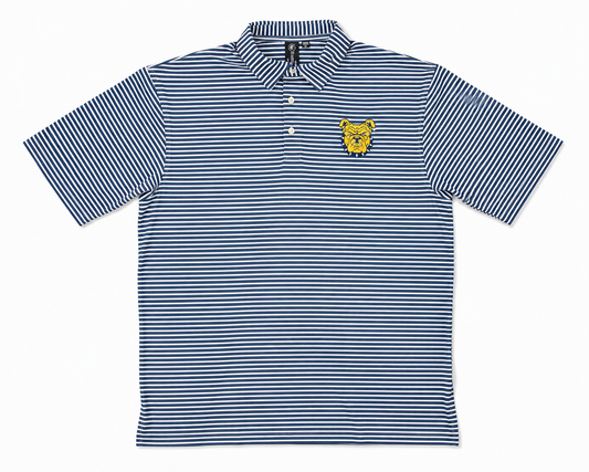 NCAT Aggie Dog Striped Performance Polo