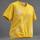 A&T Yellow Flower Short Sleeve Knit Top (Anissa Collection)