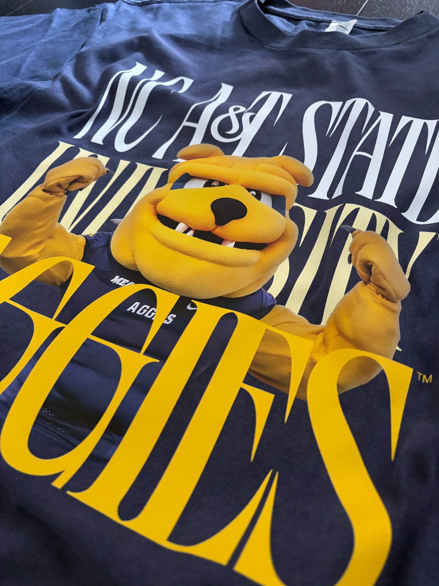 NCATSU Aggies Mascot Stacked Tshirt