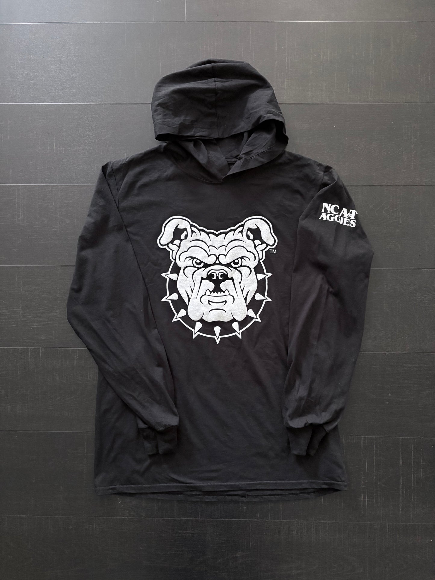 NCAT Aggie Dog White on Black T-shirt Hoodie