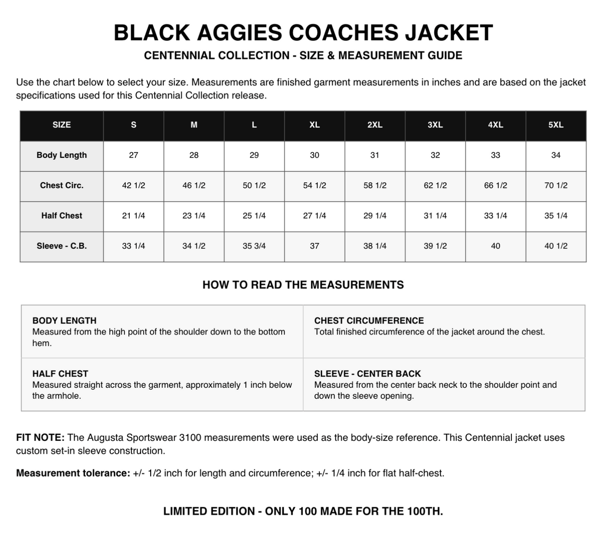 AGGIES Coaches Jacket (Centennial Collection)