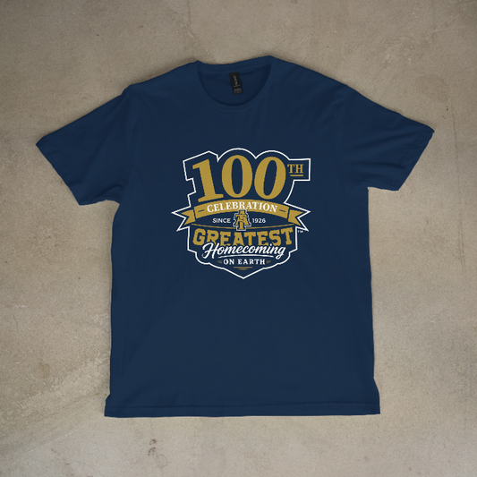 Official 100th Celebration Logo Short Sleeve T-Shirt