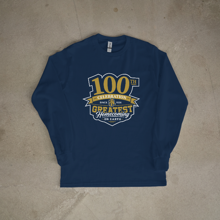 Official 100th Celebration Logo Long Sleeve T-Shirt